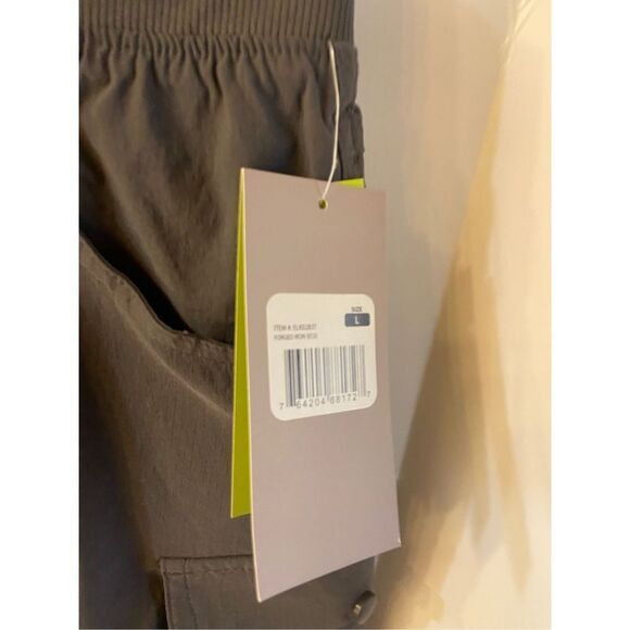 Eddie Bauer Christine skirt skort large new gray 2 way stretch forged iron #elk0 - Picture 3 of 8